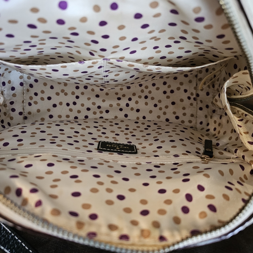 kate spade cream and black satchel bag - Picture 7 of 9